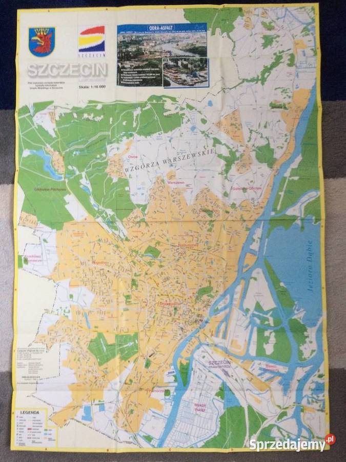 206 Plan Szczecina Z Lewobrzeżem Antykwariat Szczecin sprzedam