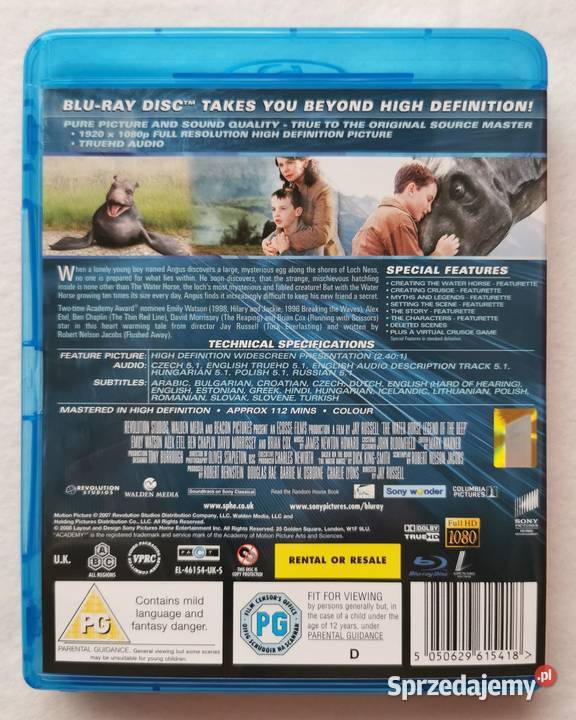 The Water Horse Koń Wodny Legenda Głębin Bluray Wytrzyszczki sprzedam