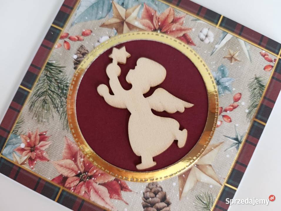 Kartka ręcznie robiona bożonarodzeniowa handmade Łódź sprzedam