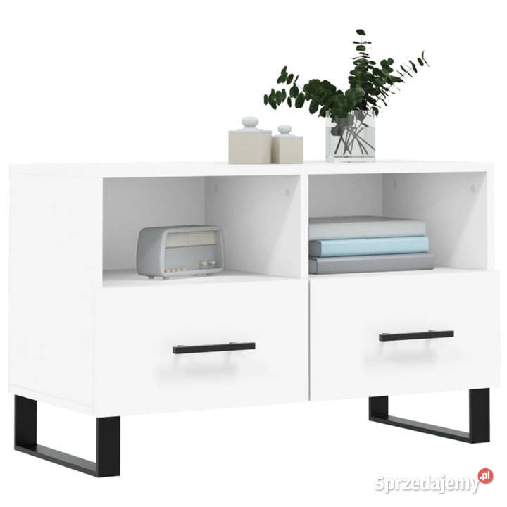 Szafka pod TV biała 80x36x50 materiał mazowieckie