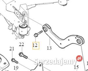 VOLVO C40 XC40 sruba wahacza tyl M12x70 OE Gadgety motoryzacyjne dolnośląskie Bielany Wrocławskie