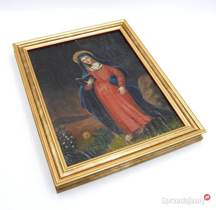 Obraz Madonna w oczekiwaniu olej XIX w Poznań