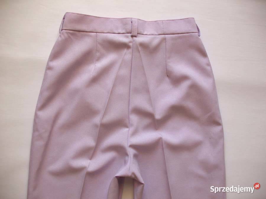 Spodnie damskie eleganckie 36 S biodra 92 fioletowy