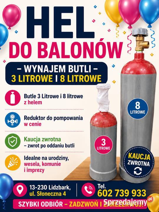 Hel do balonów Lidzbark