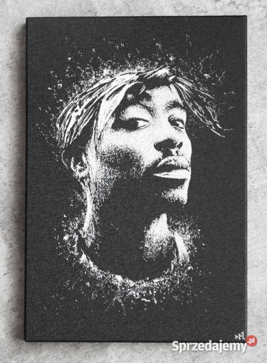 2pac Oryginalny obraz ręcznie grawerowany Sandomierz