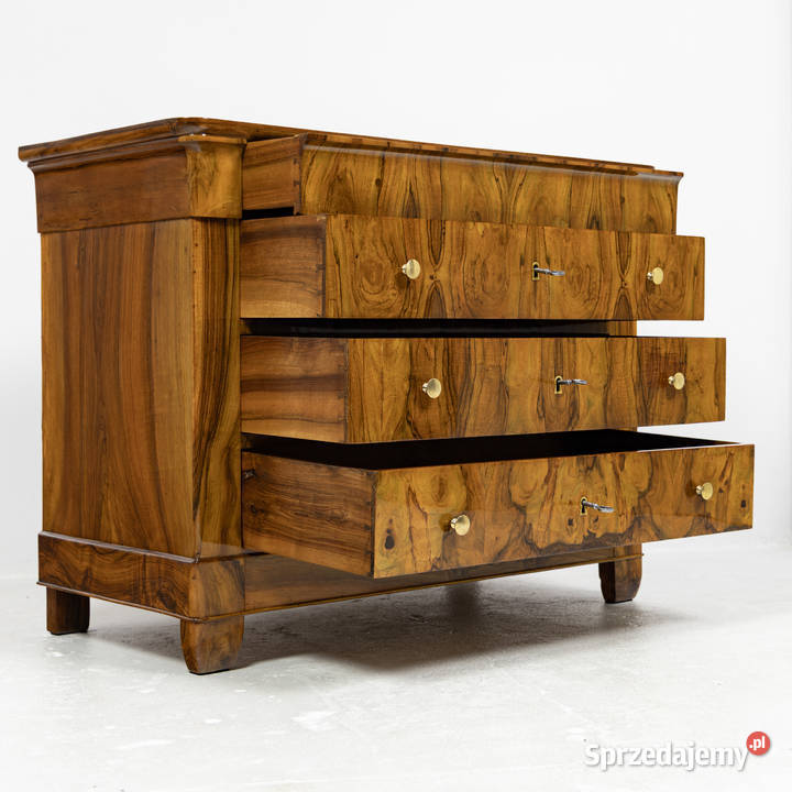 Komoda biedermeier 18351840 orzech antyk stara Łowęcin
