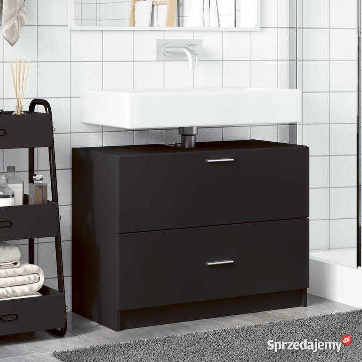Szafka pod umywalkę czarna 78x37x59 WM848116 Warszawa