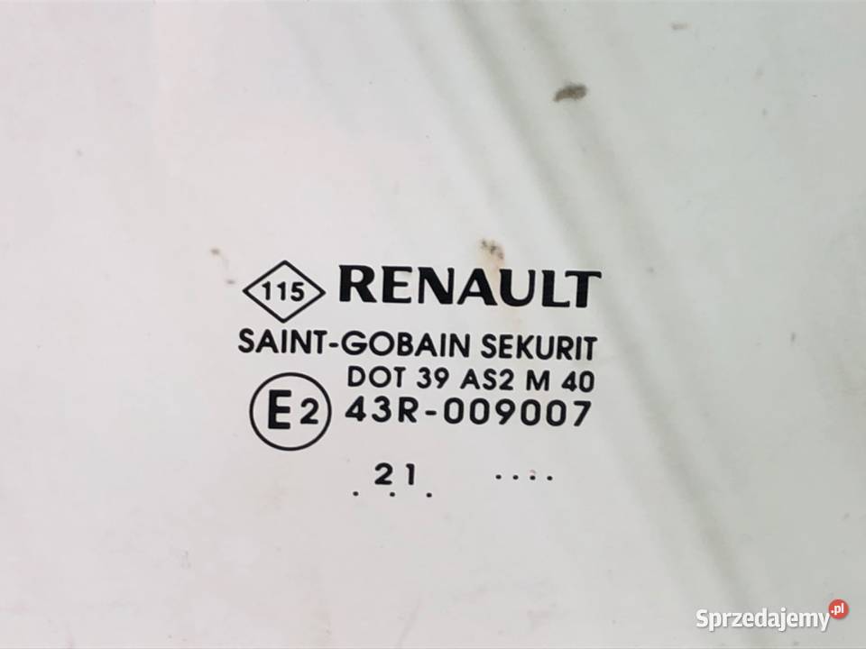 SZYBA DRZWI PRZÓD PRAWA 21R RENAULT CLIO V podkarpackie
