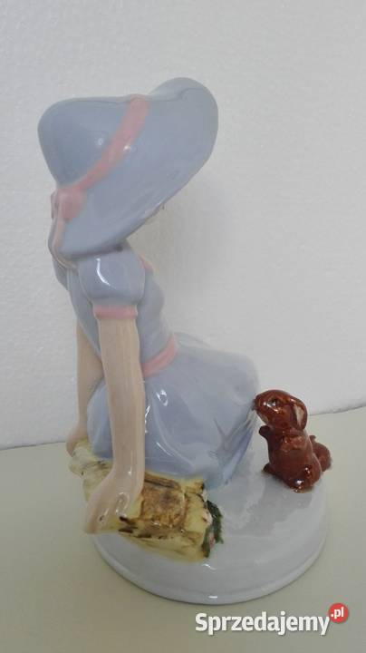 Figurka porcelanowa Dziewczyna z królikami sprzedam