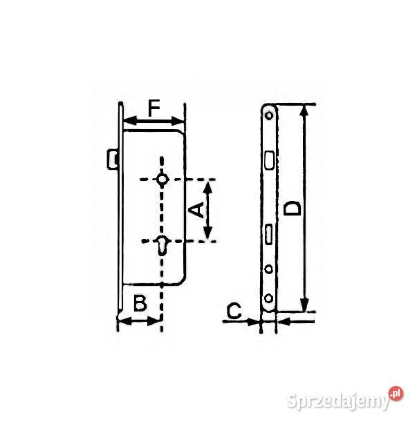 zamek wąski Jania 9022 na wkład 385 mm rolkowy Targanice