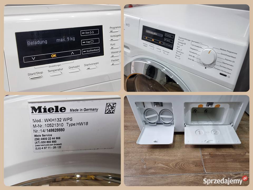 Pralka Miele WKH132 WPS 9 1600 obrmin A TwinDos