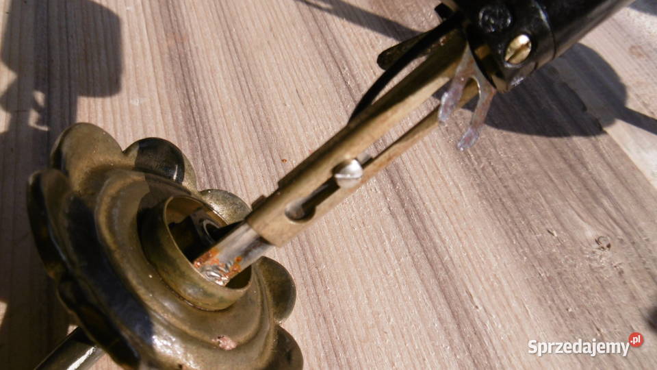 mosiężny kinkiet 2 mały cokół prl artdeco