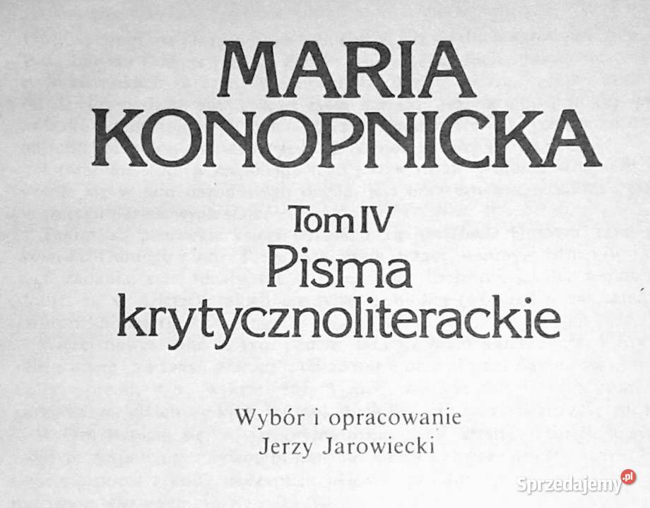 Pisma krytycznoliterackie Tom 4 Maria Konopnicka Pozostałe Chełm
