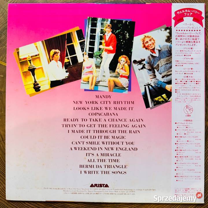 Barry Manilow Manilow Magic VGEX Japan Obi LP Rumia sprzedam