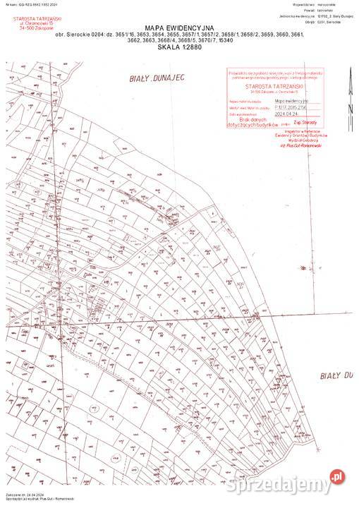 Sierockie działka z widokiem na Tatry