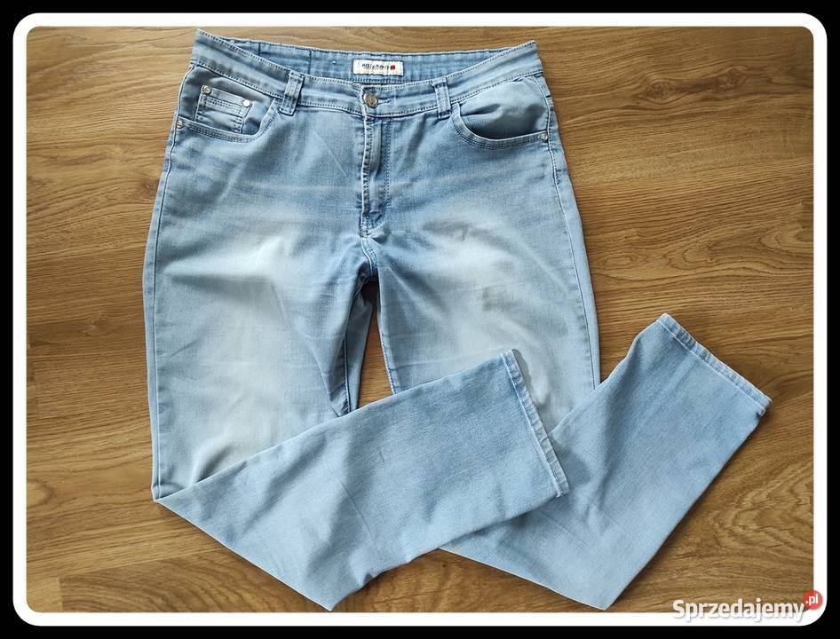 Jasne spodnie jeansowe damskie 44 XXL Miss Płock