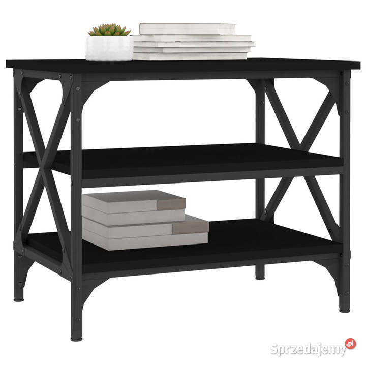 Stolik boczny czarny 55x38x45 materiał