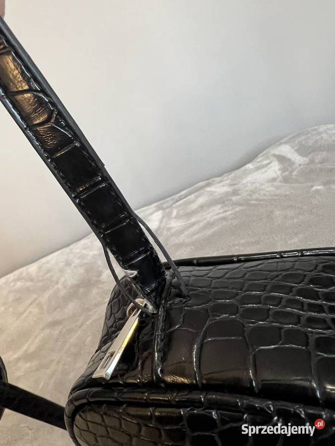 Torebka crossbody czarna skóra węża Reserved podkarpackie Jasło