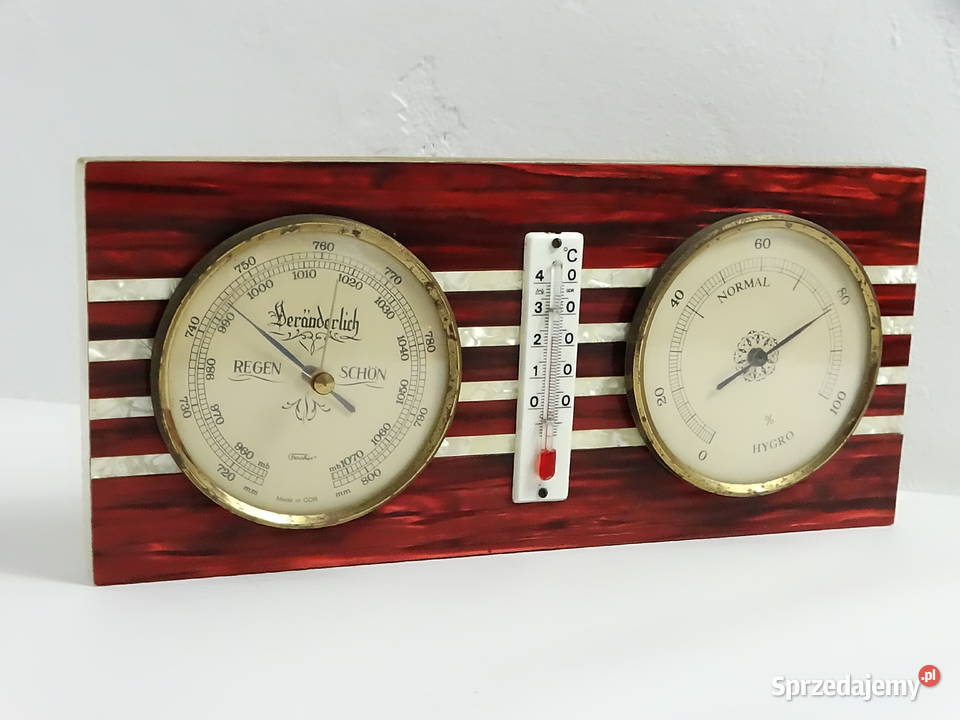 Stacja Pogodowa FISCHER NRD GDR Barometr