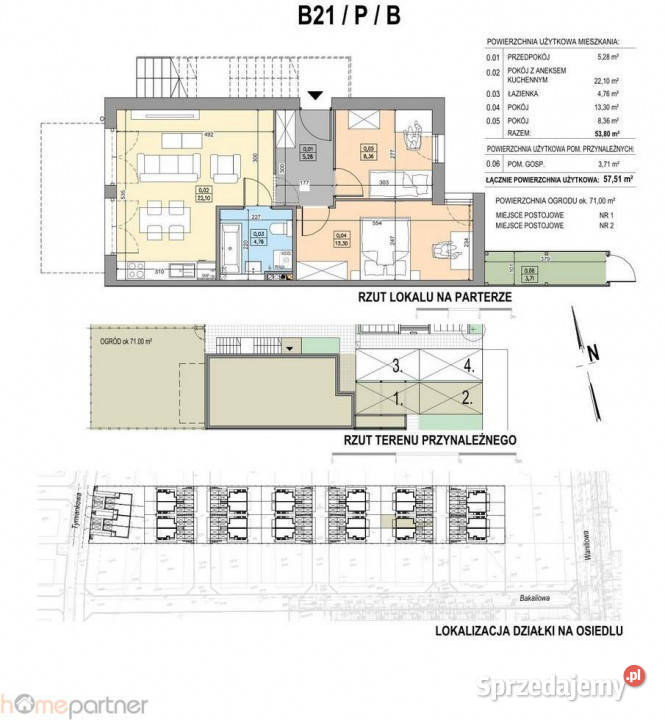 Mieszkanie Wrocław Kminkowa 5751m2 3 pok parter sprzedam