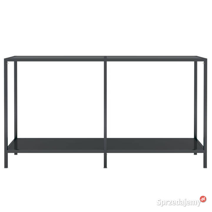 Stolik konsolowy czarny 140x35x755 szkło Stoły mazowieckie