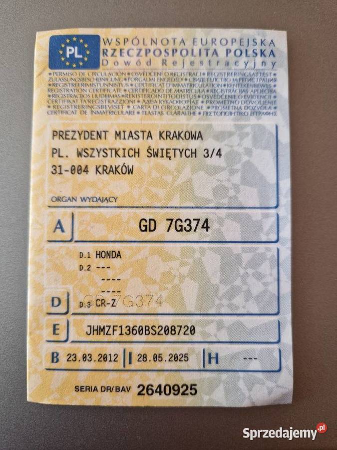 Honda CRZ 2012r 185tkm hybryda 15 120