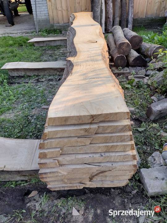 dechy dębowe live edge wood monolit 5cm Stoły, krzesła, biurka