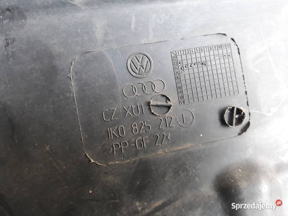 VW AUDI OSŁONA PODWOZIA PRAWA 1K0825212L osobowe Karoseria