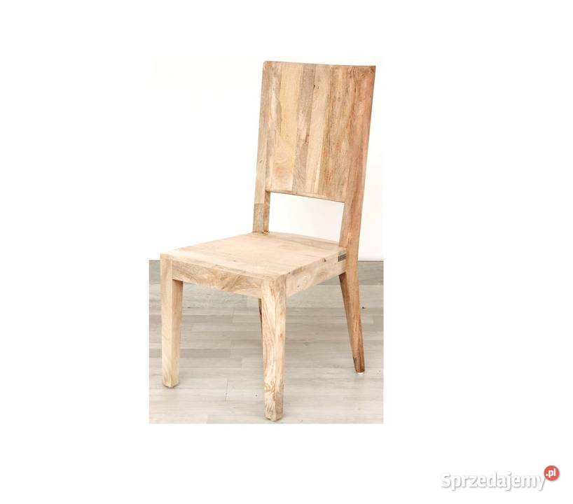 Jasne pełne krzesło drewniane Paris z mango