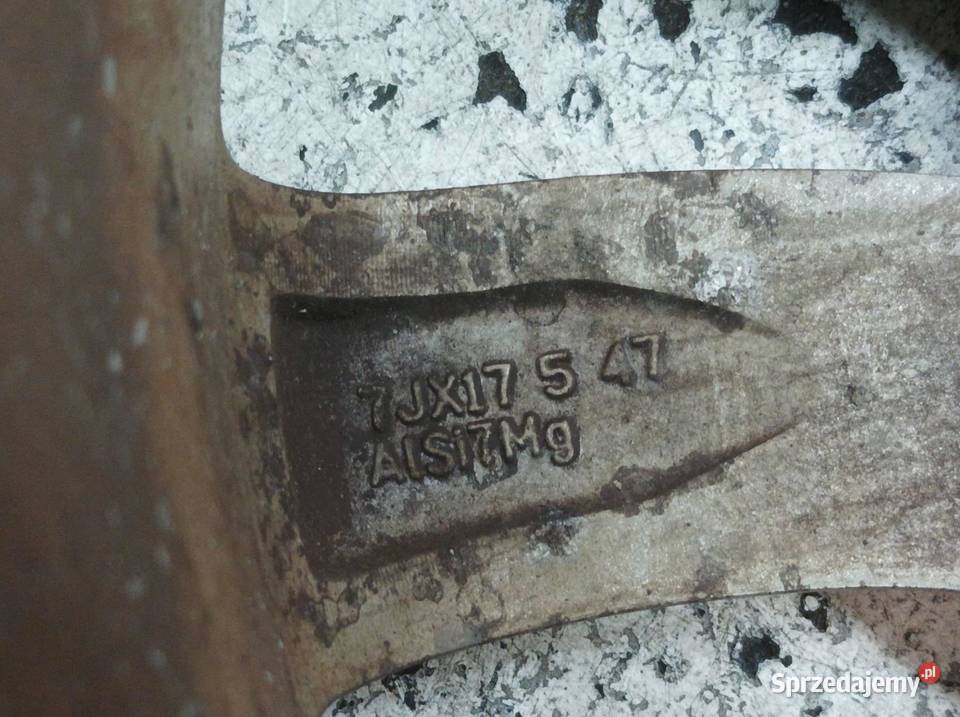 FELGA ALUMINIOWA R17 5X1143 ET47 OC65MM 7JX17 Samochodowe