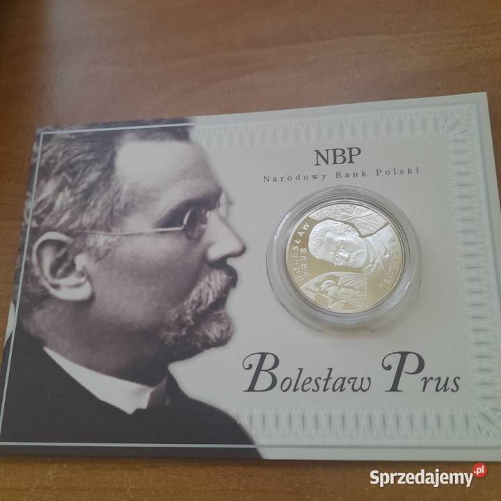 Moneta srebrna Bolesław Prus 10 z 2012 r Warszawa