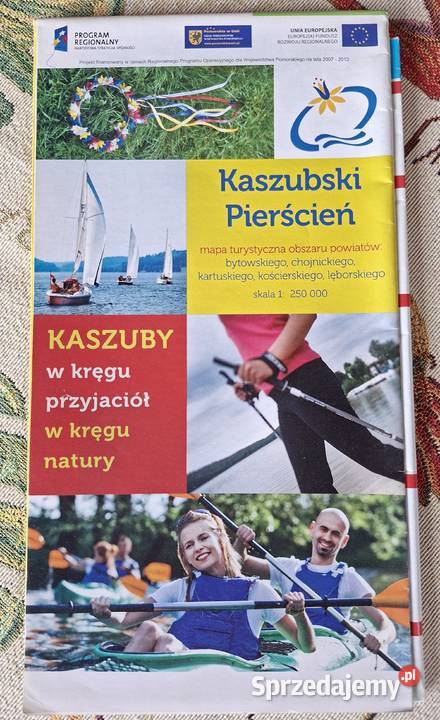 Kaszubski pierścień mapa turystyczna 1250 000 Mapy i przewodniki Książki i Podręczniki