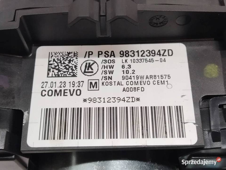 PRZEŁĄCZNIK ZESPOLONY 98312394ZD Toyota ProAce osobowe sprzedam