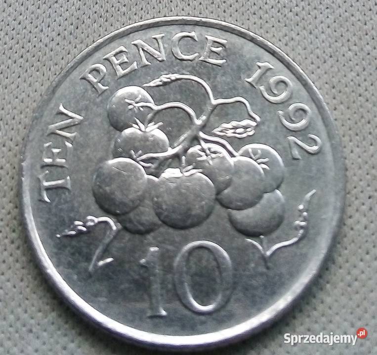 GUERNSEYTEN PENCE1992 r Numizmatyka