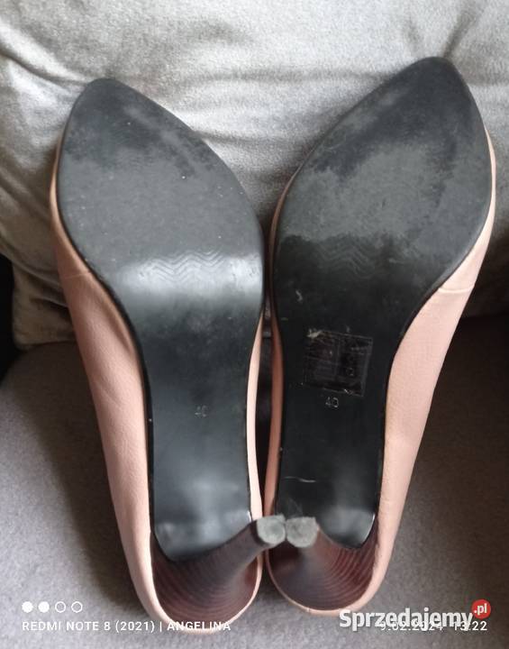 Czółenka szpilki HM pudrowy róż łódzkie Łódź sprzedam