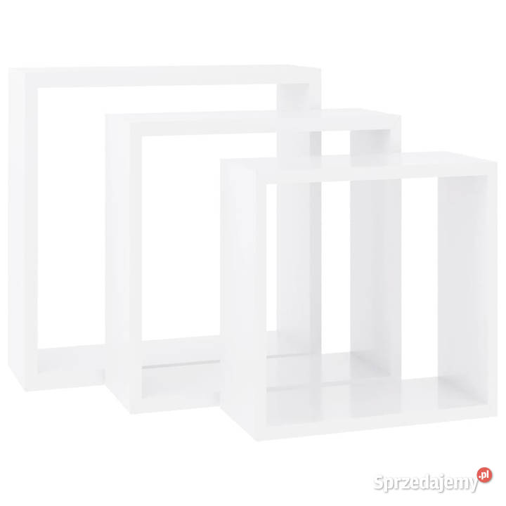 Półki ścienne kostki 3 białe MDF WM323949 Warszawa