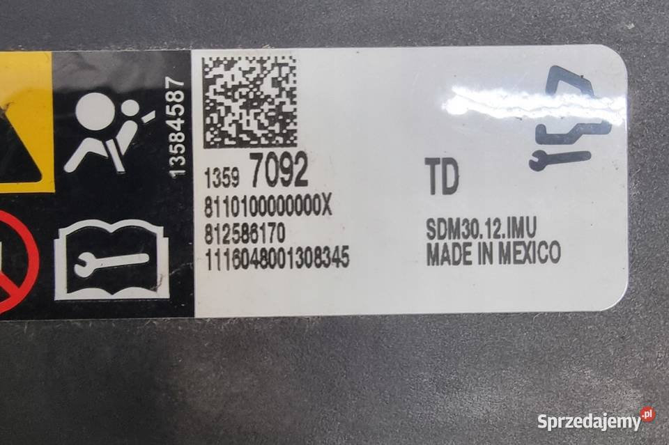 STEROWNIK PODUSZEK AIRBAG OPEL CORSA E 13597092 sprzedam