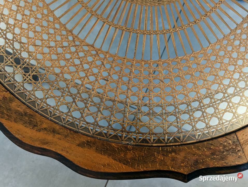 Piękny okrągły stolik ludwikowski orzechsklep sprzedam