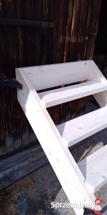 Schody grube 45 mm drewniane ganek taras weranda Barlinek