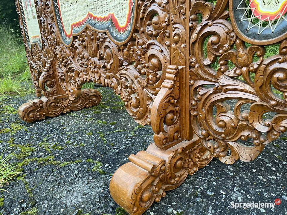 Antyk Piękny ogromny oryginalny parawan Bystrzyca Kłodzka