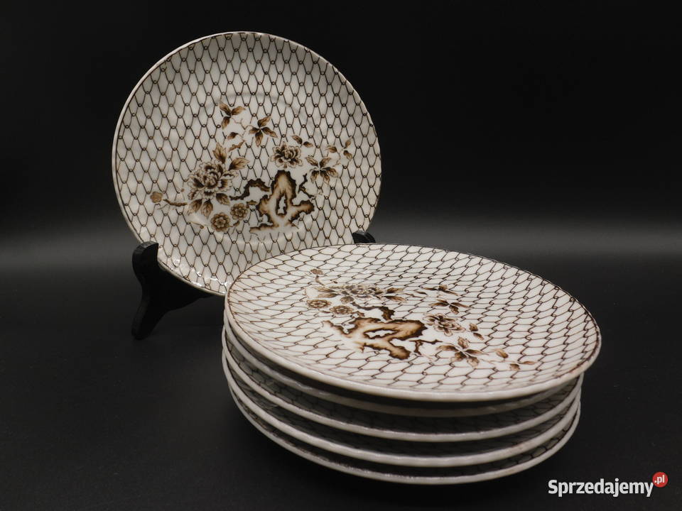 Talerzyki deserowe 6 motyw siatki Raszków