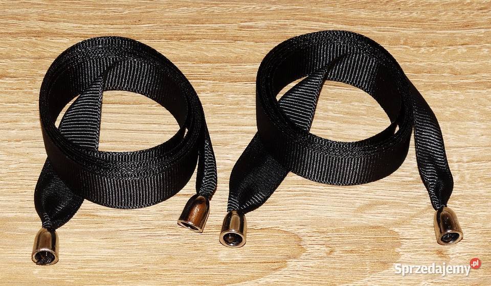 Sznurówki czarne satynowe wstążki długość 94