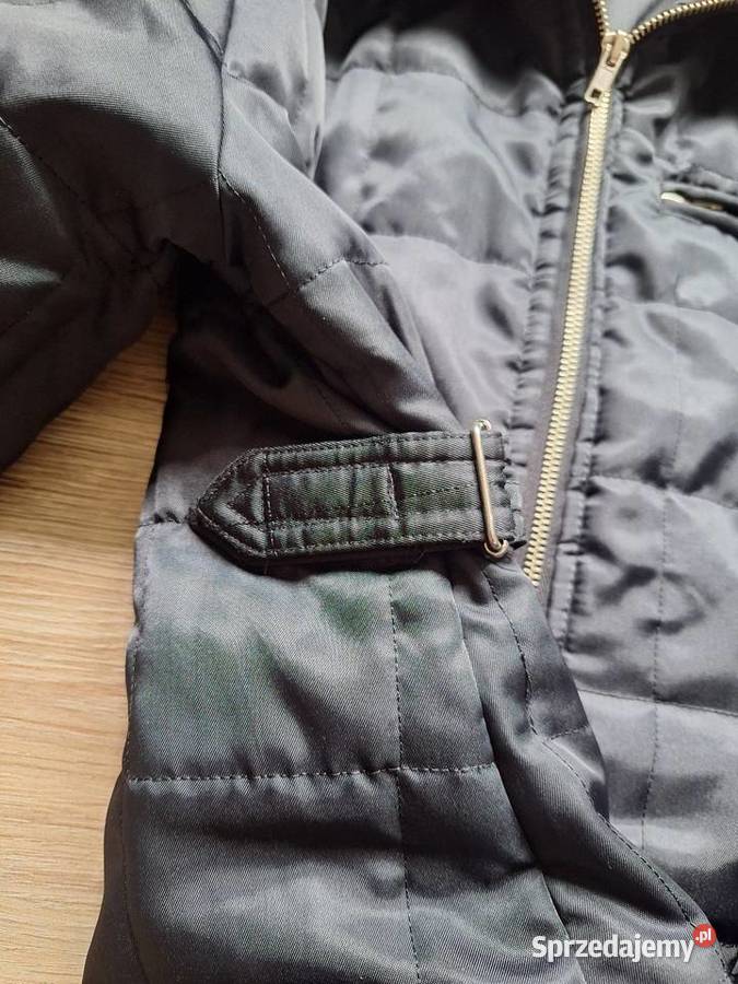 Cudna czarna kurtka z futerkiem jesienna Kurtki i płaszcze Kraków sprzedam