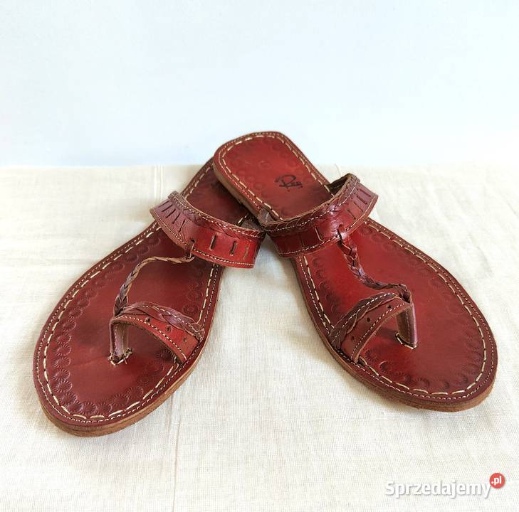 KOHbr Skórzane japonki kohalpuri 40 brązowe Szczecin