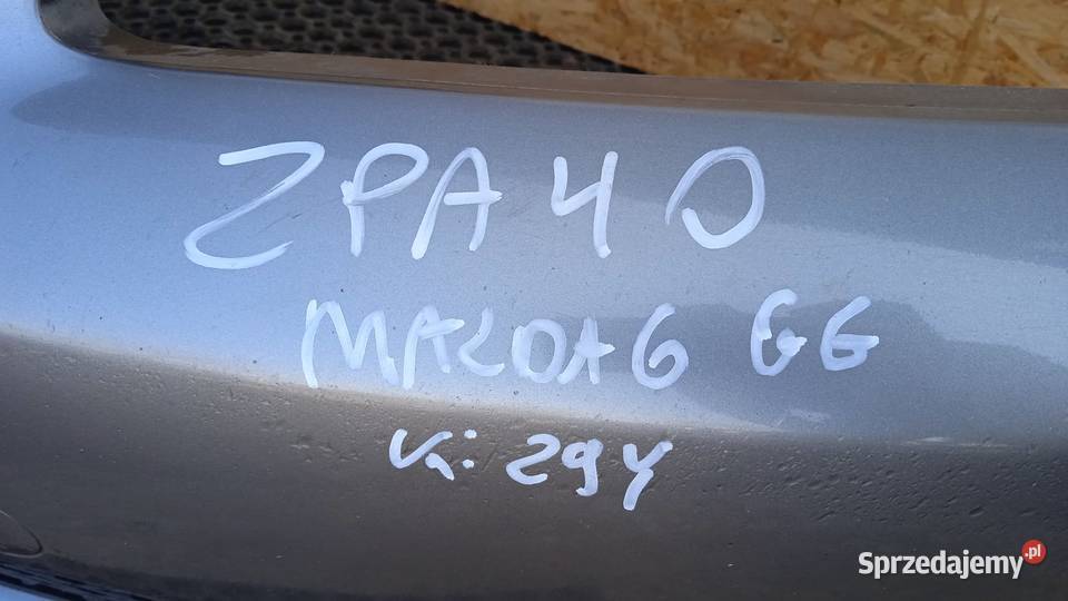 MAZDA 6 GG ZDERZAK PRZÓD 29Y Pasy przednie i tylne Zbierkowo