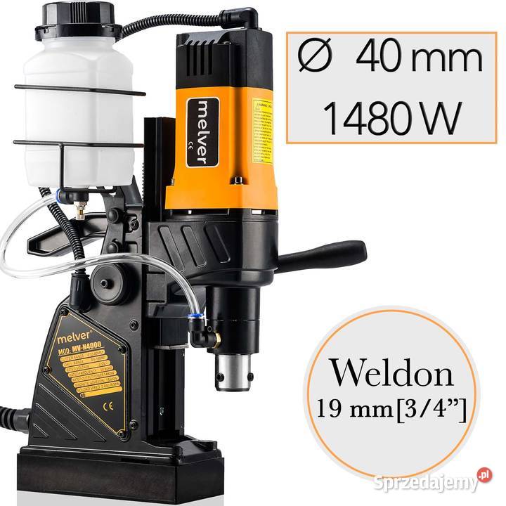 Wiertarka Magnetyczna 1480 Watt FI 40 mm Melver Elektronika Bytom