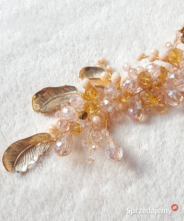 Piękna ozdoba do włosów opaska tiara wesele ślub Szczecin