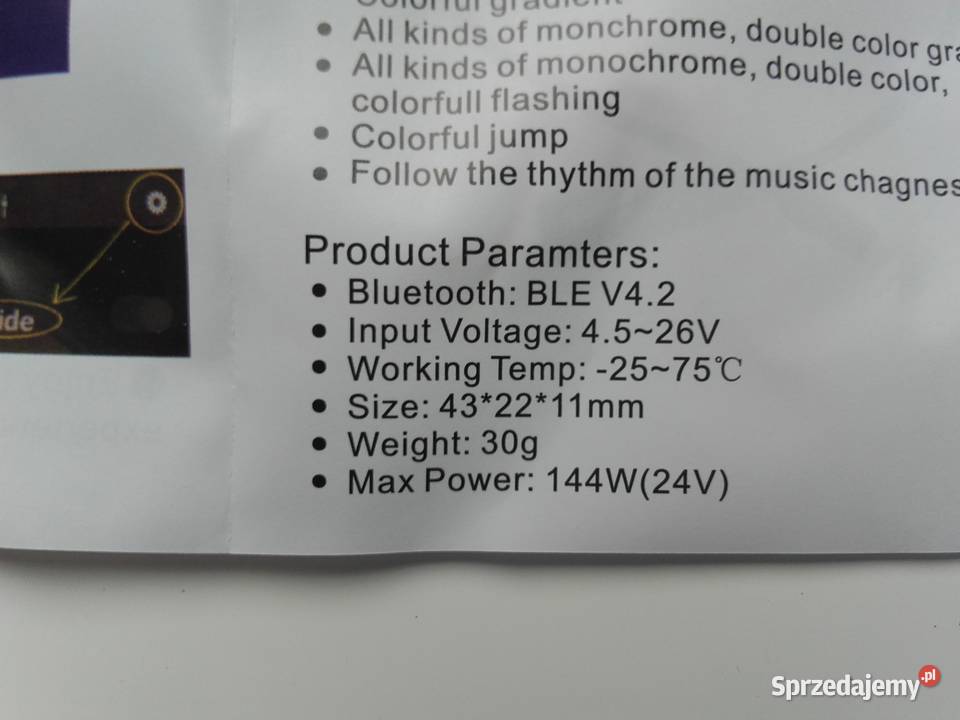 Taśma LED USB 3m RGB 5V SMD 5050 BT Aplikacja wielokolorowy Bydgoszcz
