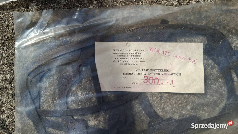 Uszczelki motocyklowe SimsonWSK 125Jawa 350Komar małopolskie Chrzanów sprzedam
