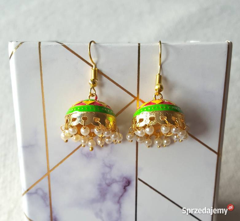 Małe kolczyki indyjskie jhumka jhumki dzwonki Szczecin